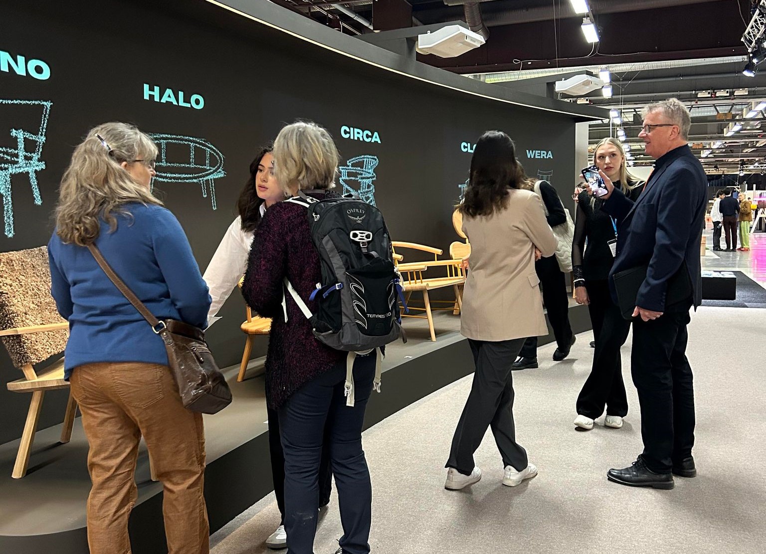 Students at Stockholm Furniture Fair.