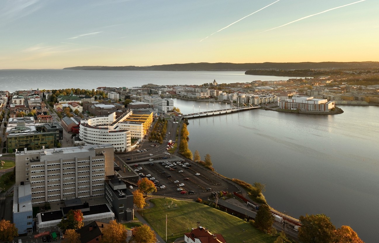 Vy över centrala Jönköping.